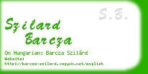 szilard barcza business card